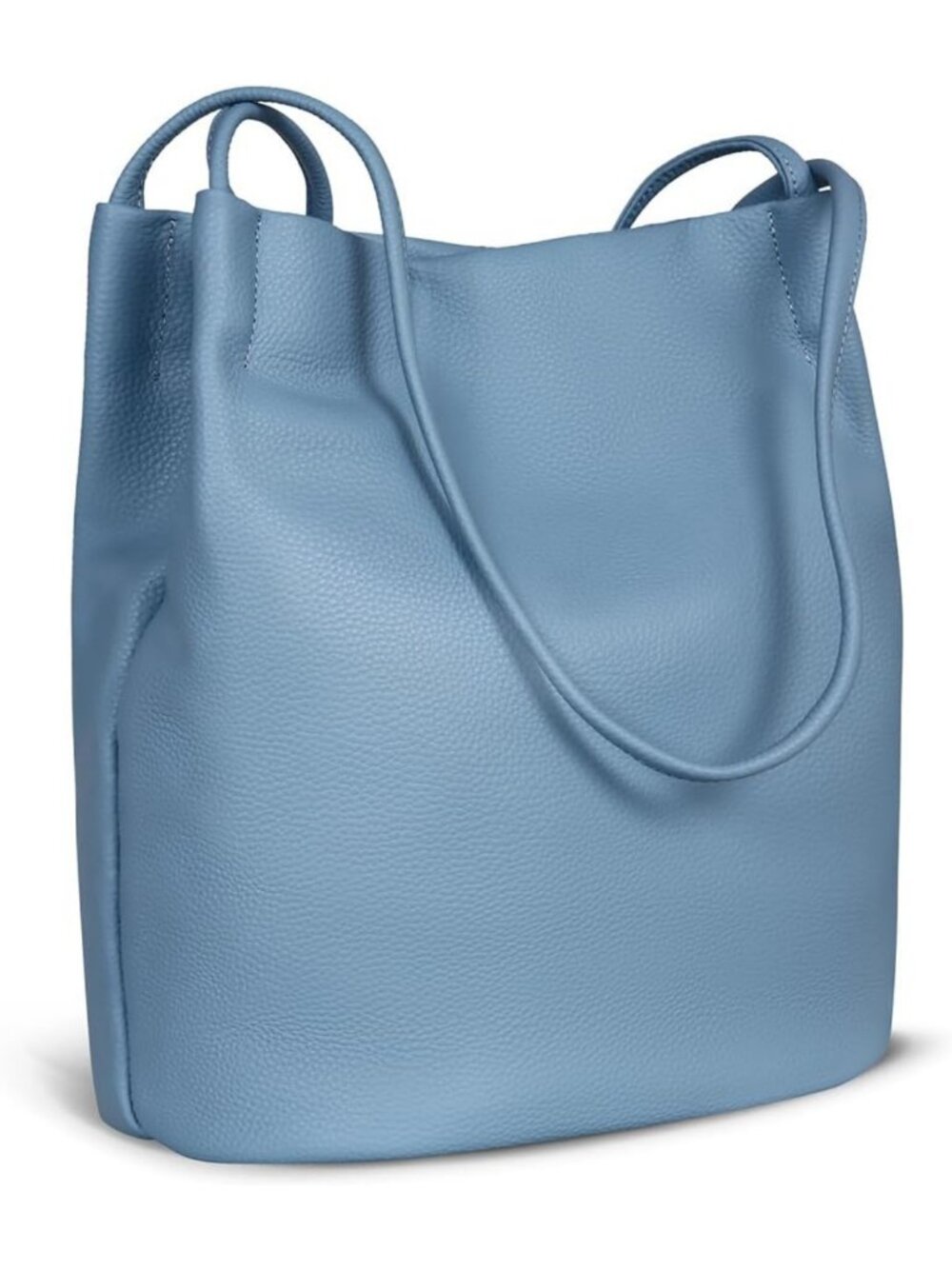 Soft Leather Tote Bucket Bag | Hobo Shoulder Purse | Stylish Handbag for Women